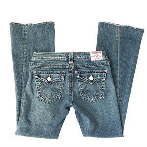 True Religion Joey flare leg low rise jeans